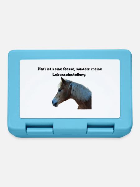 Haflinger Lebenseinstellung - Brotdose - Saphirblau