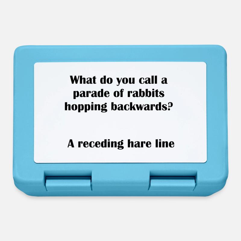 Hare Backwards Pun - Lunchbox - sapphire blue