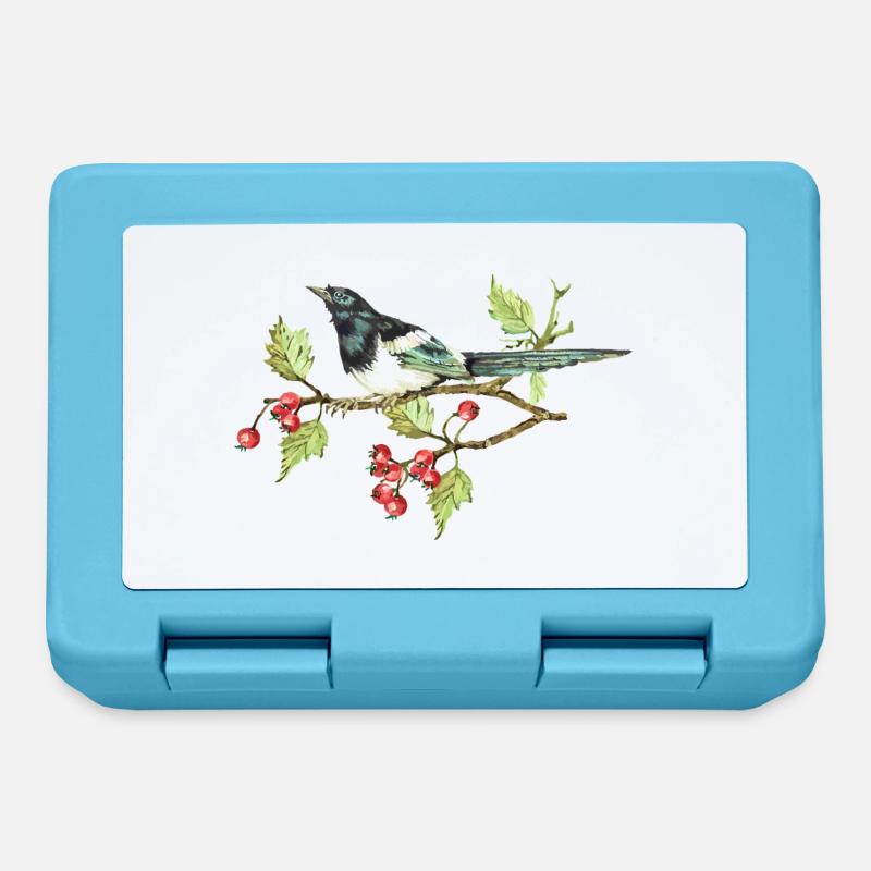 Oiseau coloré - Boîte à goûter - bleu saphir