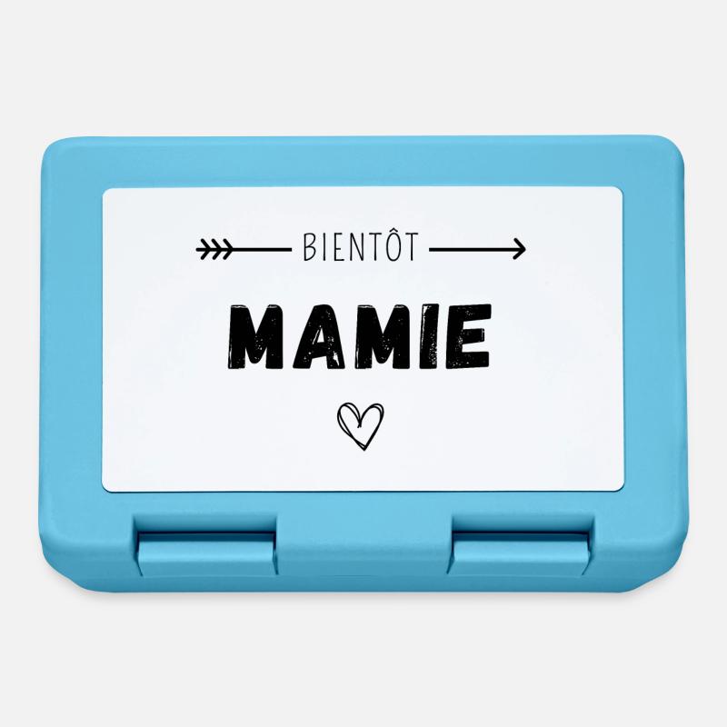 Bientôt mamie - Boîte à goûter - bleu saphir