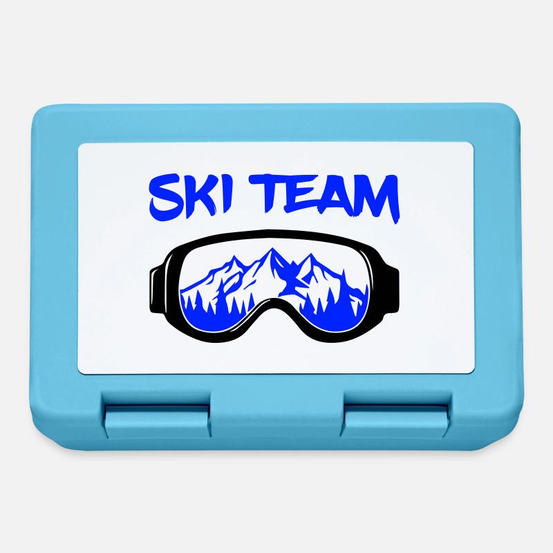 Équipe de ski - Boîte à goûter - bleu saphir