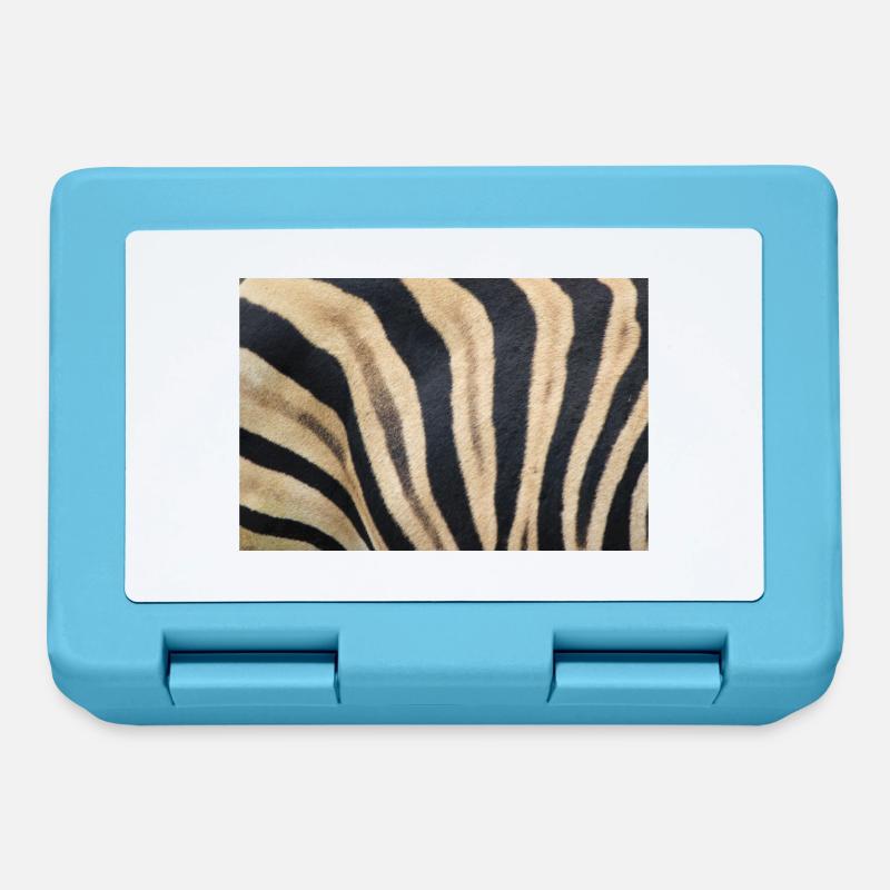 Zebra (auf Deutsch Zebra oder Zebras) Hippotigris - Brotdose - Saphirblau