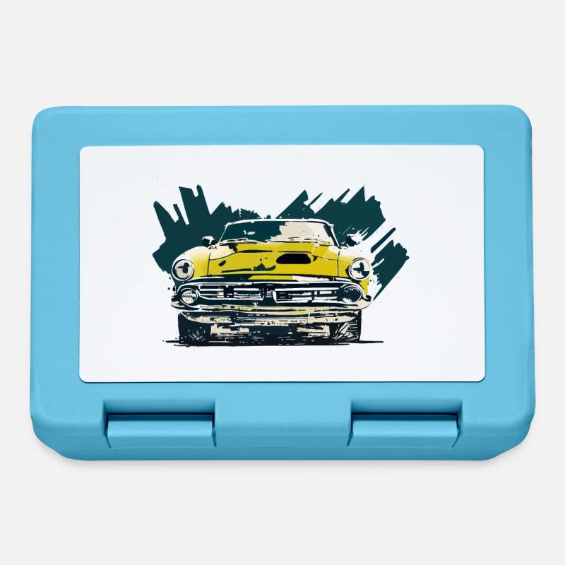 Retro-Auto - Brotdose - Saphirblau