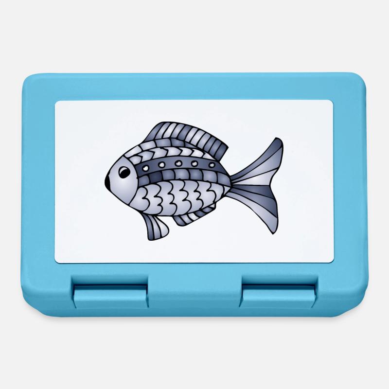 Fisch - Brotdose - Saphirblau