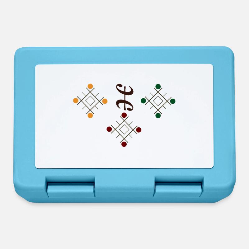 design berbère amazigh kabyle - Boîte à goûter - bleu saphir