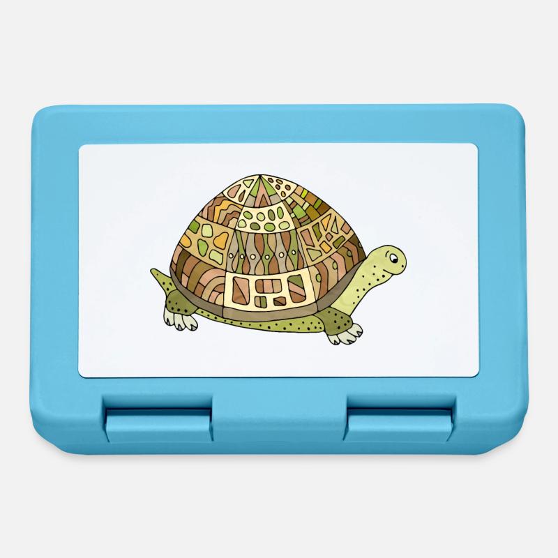 Tortue - Boîte à goûter - bleu saphir