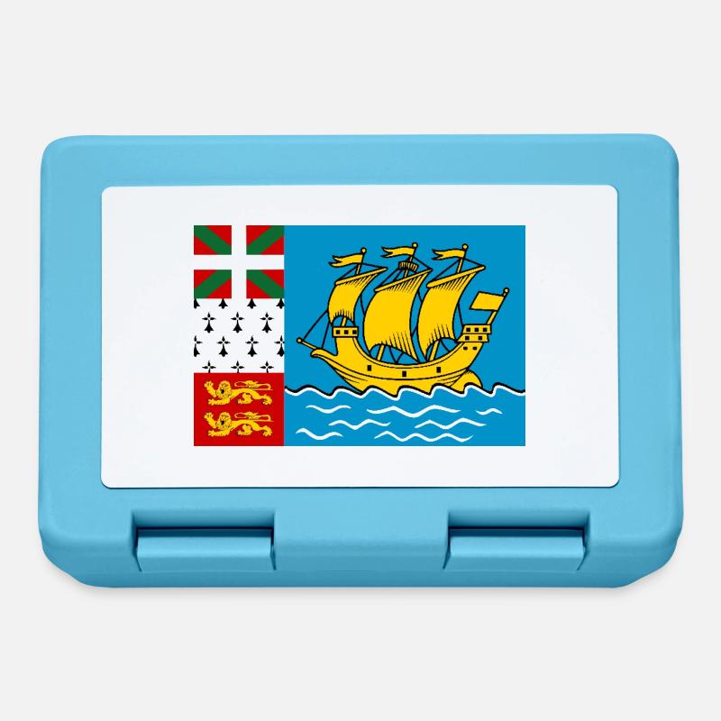 Drapeau de Saint-Pierre-et-Miquelon - Boîte à goûter - bleu saphir