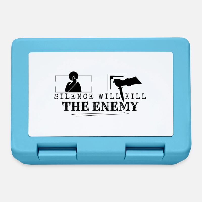 Silence will kill the enemy - Brotdose - Saphirblau