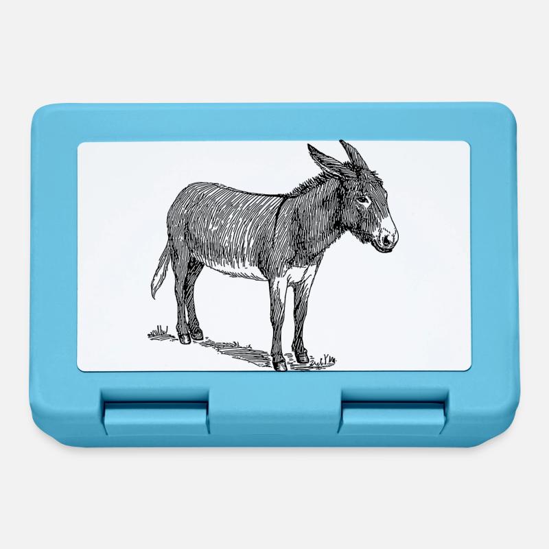 donkey mule esel33 - Brotdose - Saphirblau