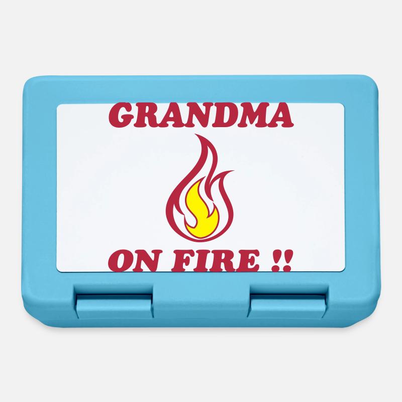 Grandma on fire !! - Lunchbox - sapphire blue