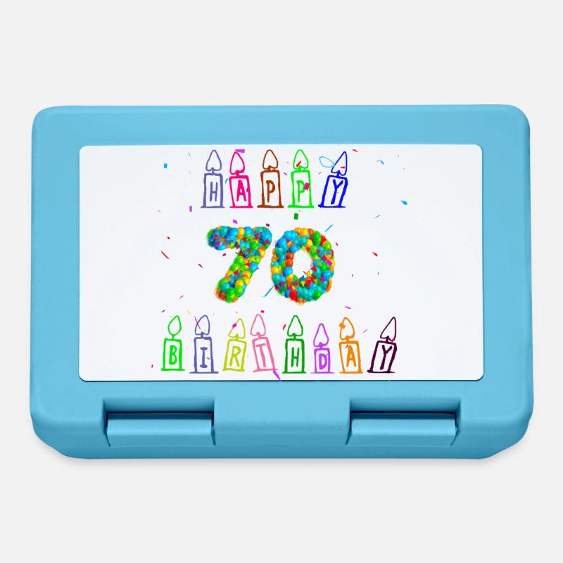 Gift idea 70th birthday, birthday present - Lunchbox - sapphire blue