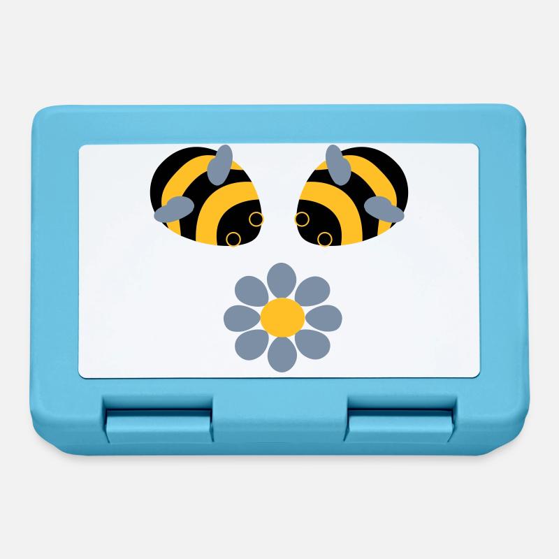 Bees flower - Lunchbox - sapphire blue