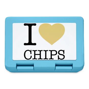 I LOVE CHIPS - Boîte à goûter - bleu saphir - Devant