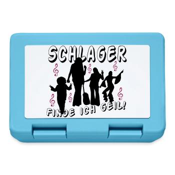 Schlager Liebe Shirt: Finde Ich Geil - Brotdose - Saphirblau - Vorne