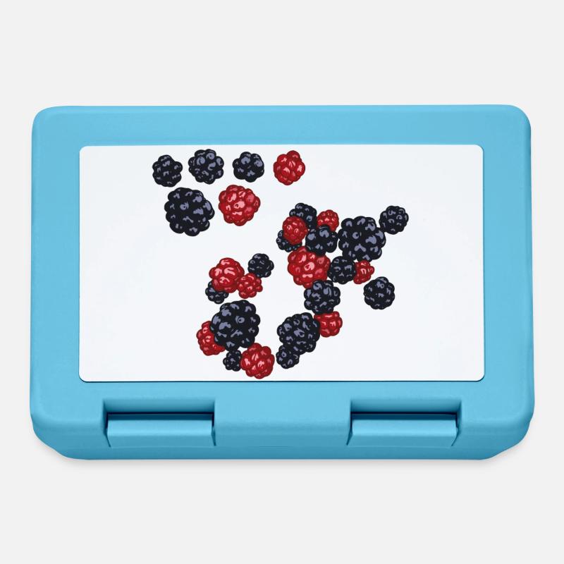 Brombeeren - Brotdose - Saphirblau