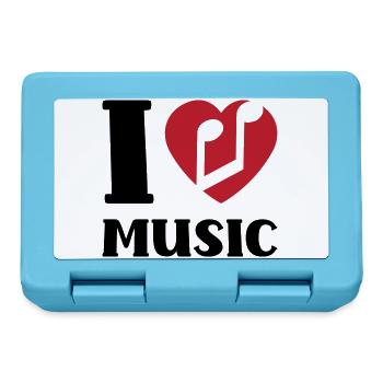 I love music - Lunchbox - sapphire blue - Front