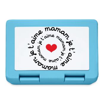 Je t'aime maman / fête des mères - Boîte à goûter - bleu saphir - Devant