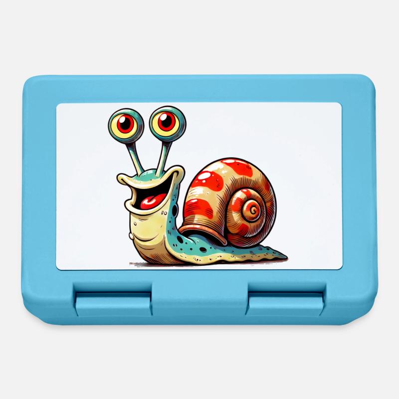 Escargot - Boîte à goûter - bleu saphir