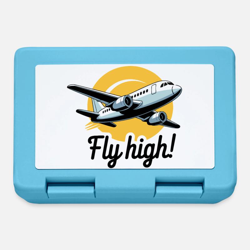 Airliner Flight Sun Fly High - Lunchbox - sapphire blue