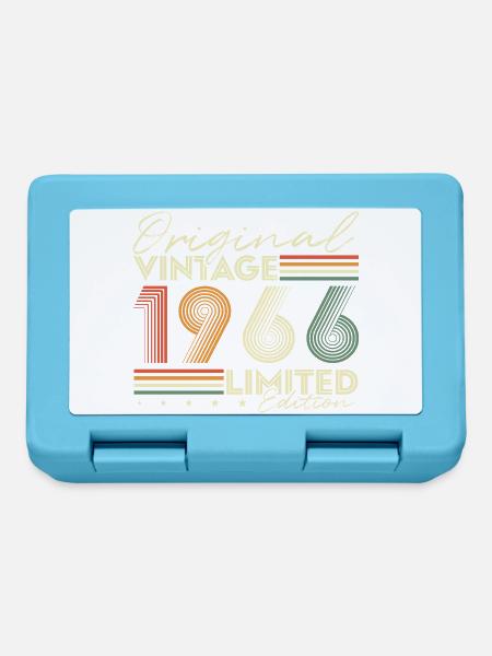Original 1966 Jahrgang Vintage Geburtstag Retro - Brotdose - Saphirblau