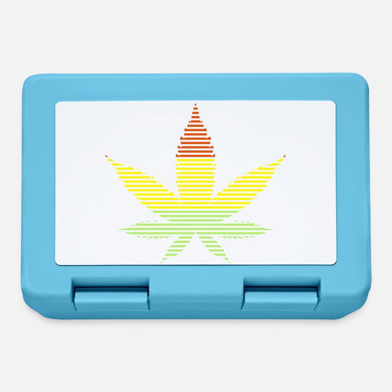 cannabis leaf - Lunchbox - sapphire blue