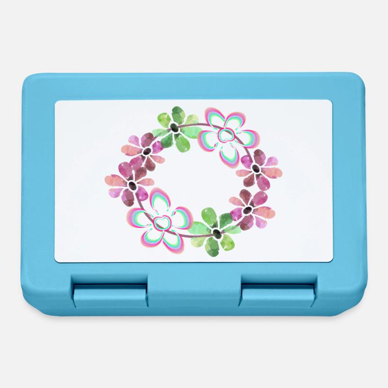 Fleurs fleurs - Boîte à goûter - bleu saphir