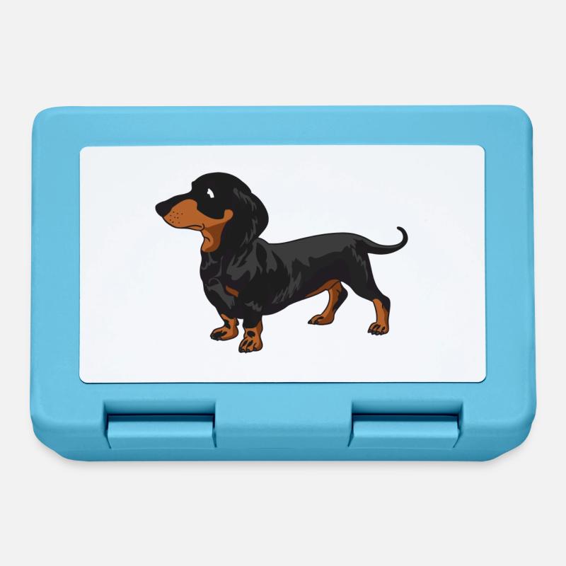 Dachshund - Lunchbox - sapphire blue