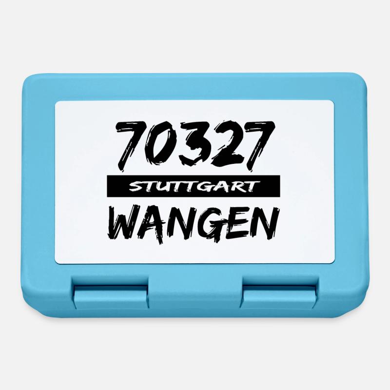 70327 Stuttgart Wangen Postleitzahl Tshirt - Brotdose - Saphirblau