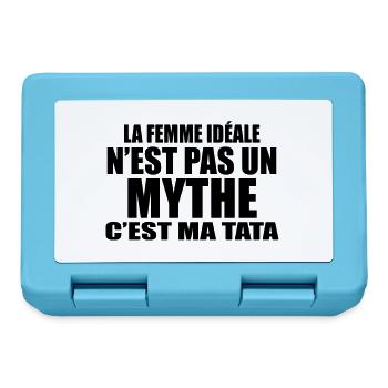 la femme idéale n'est pas un mythe c'est ma tata - Boîte à goûter - bleu saphir - Devant