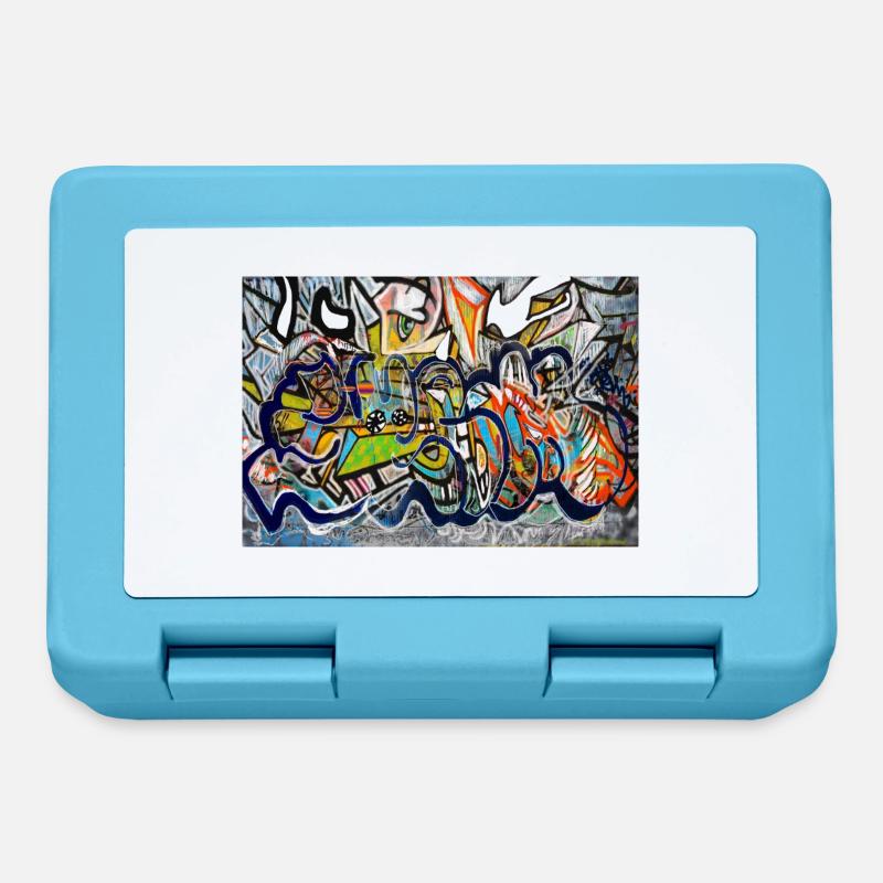 graffiti wall - Lunchbox - sapphire blue