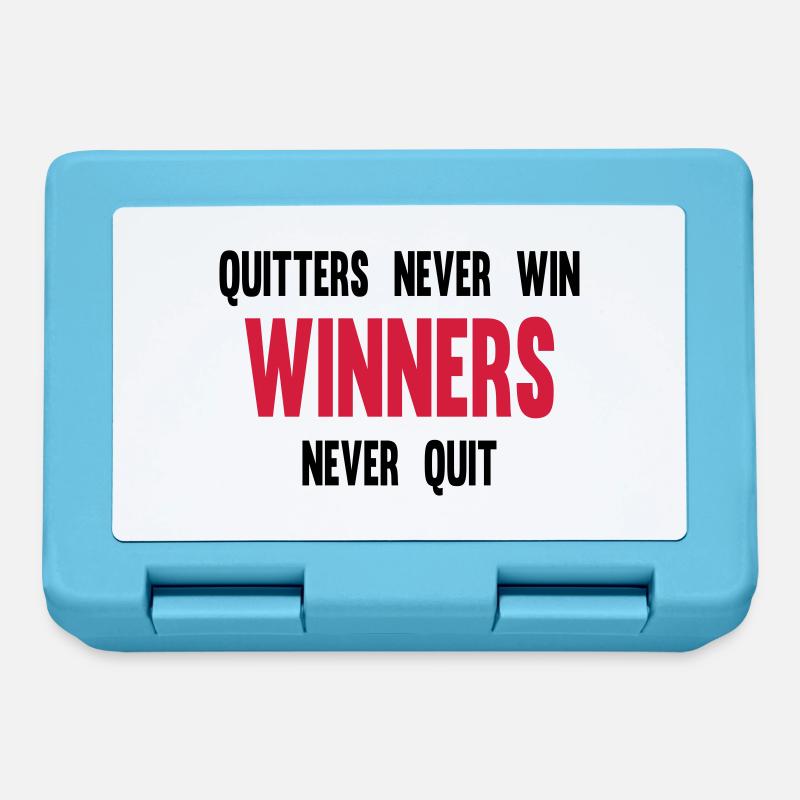Quitters Never Win Winners Never Quit - Brotdose - Saphirblau