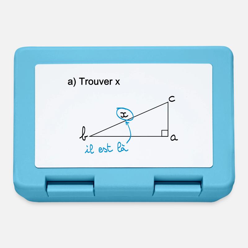 Trouver x - Boîte à goûter - bleu saphir