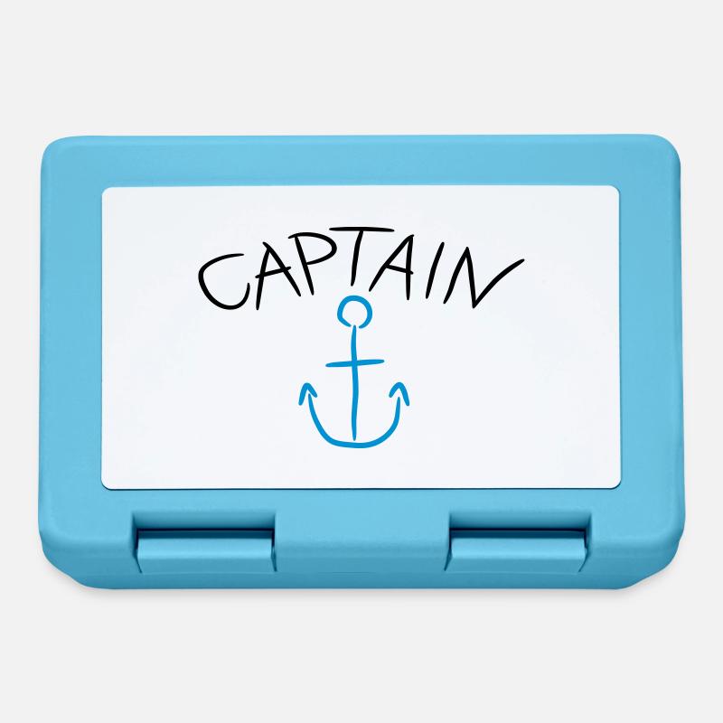 Capitaine ancre Comic Logo - Boîte à goûter - bleu saphir