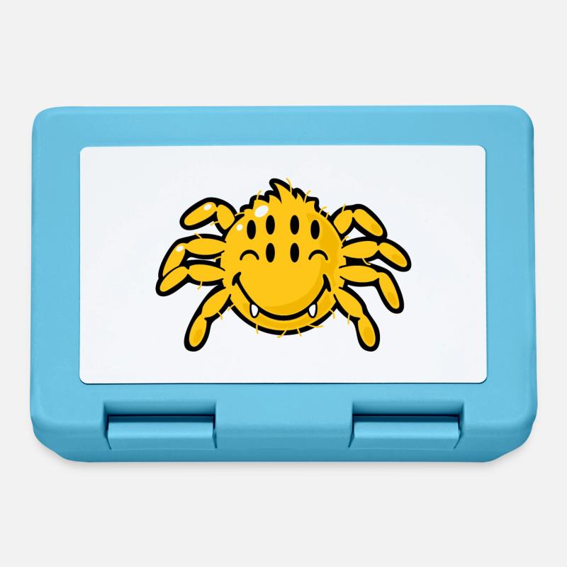 Smiley Spider - Lunchbox - sapphire blue