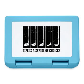 Life Is A Series Of Choices Golf Player Golfing Pu - Brotdose - Saphirblau - Vorne