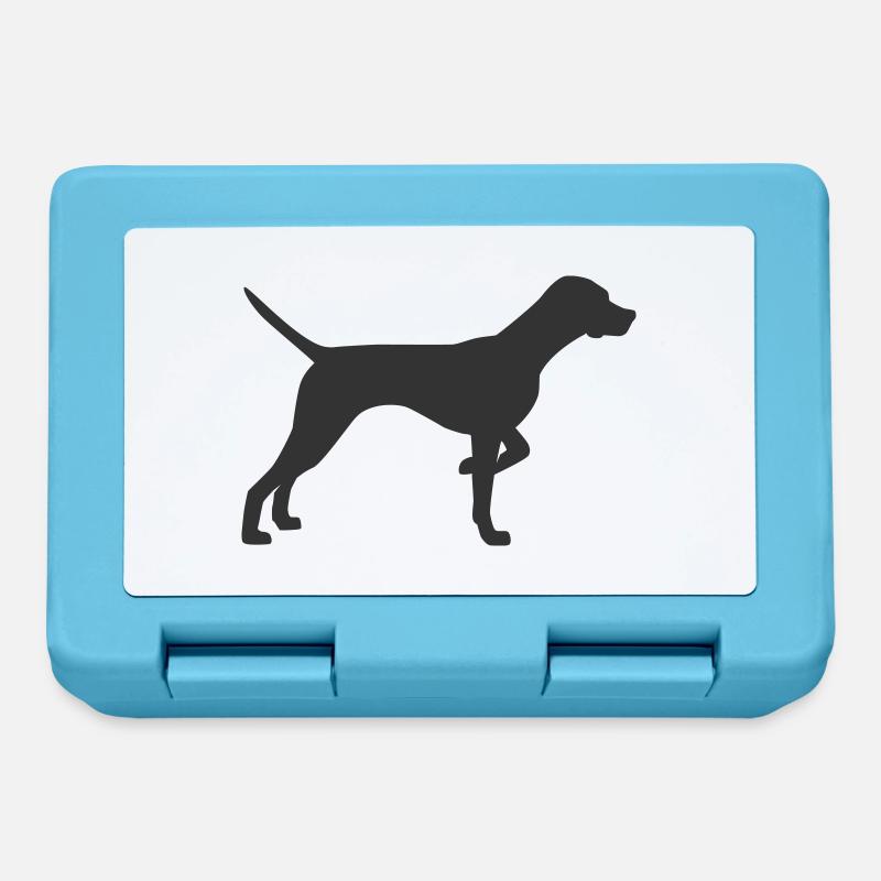 pointer dog silhouette - Lunchbox - sapphire blue