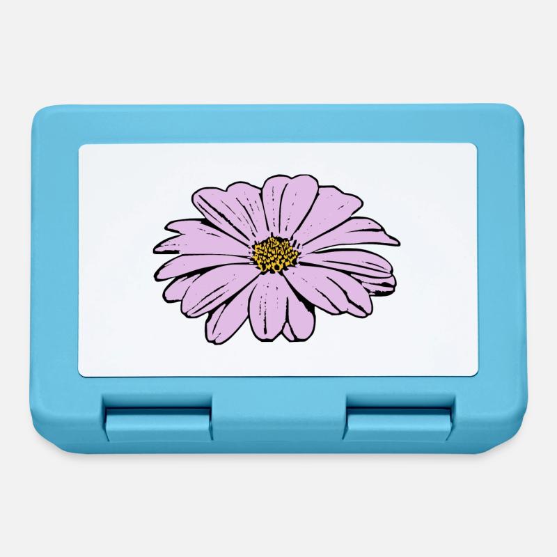 Fleur fleur pastel fleurs fleurs pastel lilas - Boîte à goûter - bleu saphir