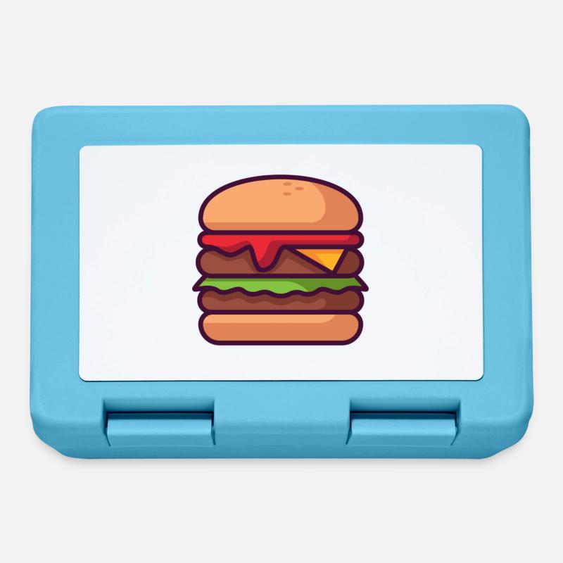 Hamburger - Boîte à goûter - bleu saphir