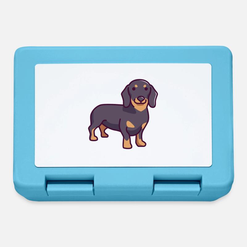 Dachshund - Lunchbox - sapphire blue