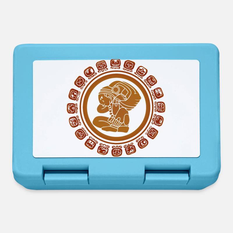 Maya Symbol Maya Kalender Geschenkidee - Brotdose - Saphirblau