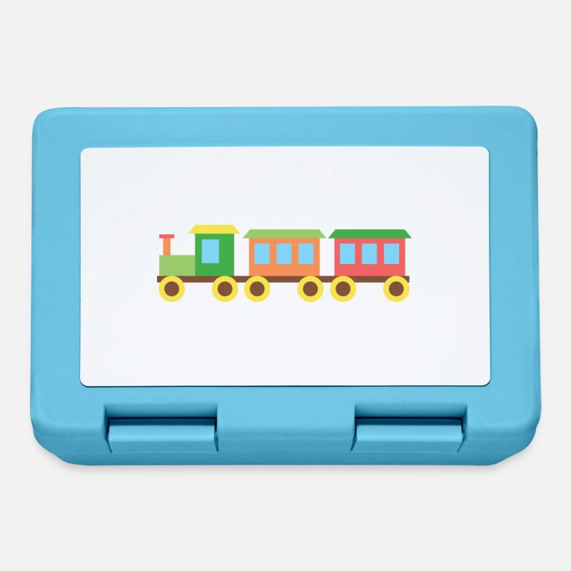 Train jouet - Boîte à goûter - bleu saphir