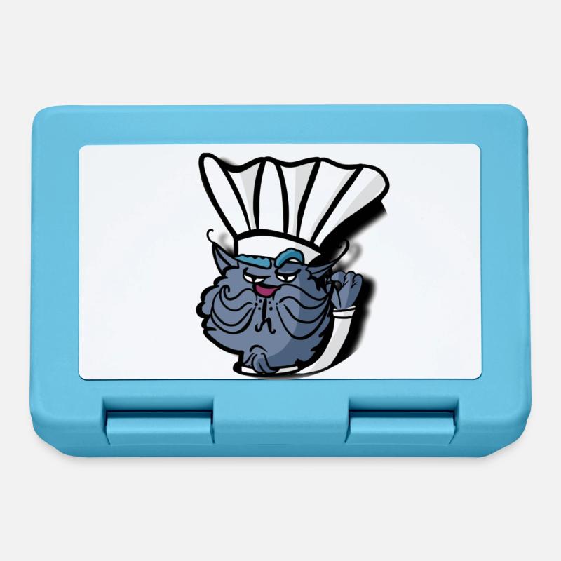 Blue cat chef - Lunchbox - sapphire blue