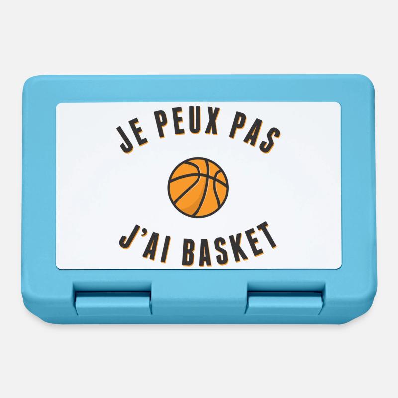je peux pas j'ai basket - Boîte à goûter - bleu saphir