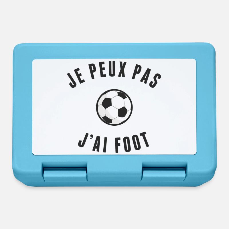 je peux pas j'ai foot - Boîte à goûter - bleu saphir