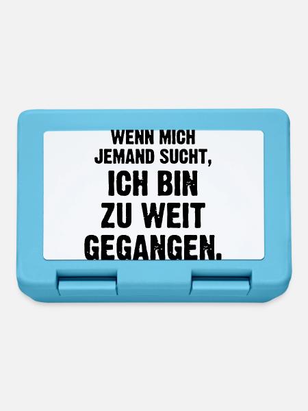 Ich bin zu weit gegangen - Brotdose - Saphirblau