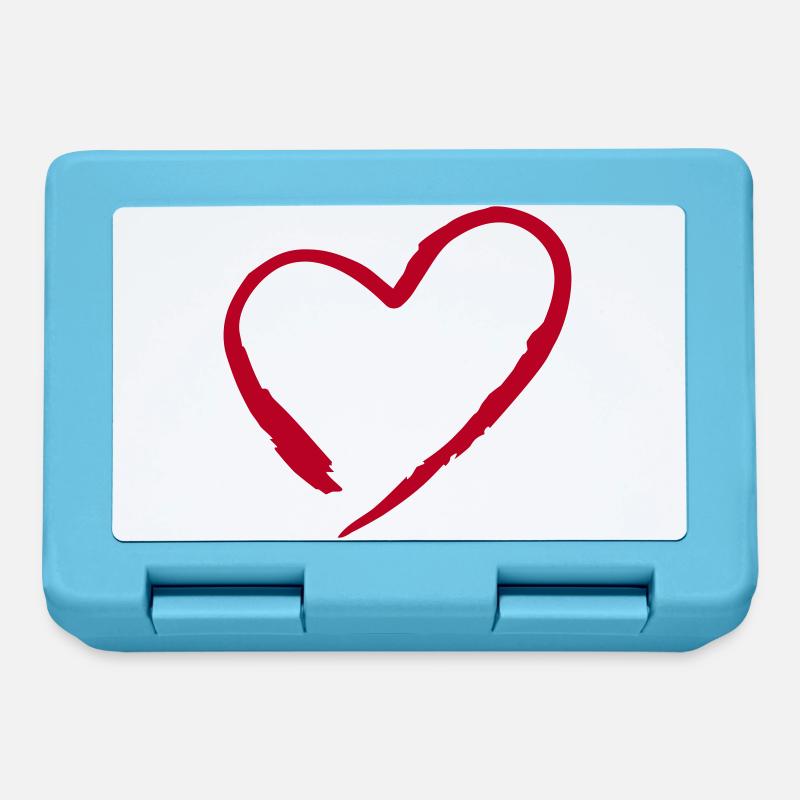 heart - Lunchbox - sapphire blue