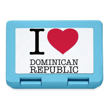 I LOVE DOMINICAN REPUBLIC Dominikanische Republik - Brotdose - Saphirblau - Vorne