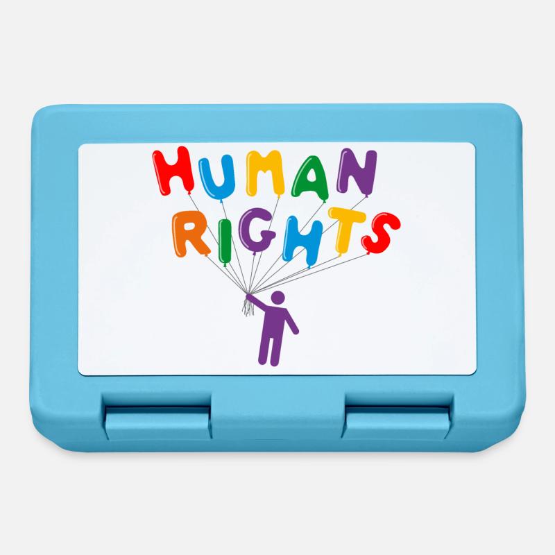 Human Rights - Brotdose - Saphirblau