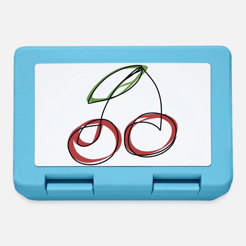 Lineart Cherry - Lunchbox - sapphire blue