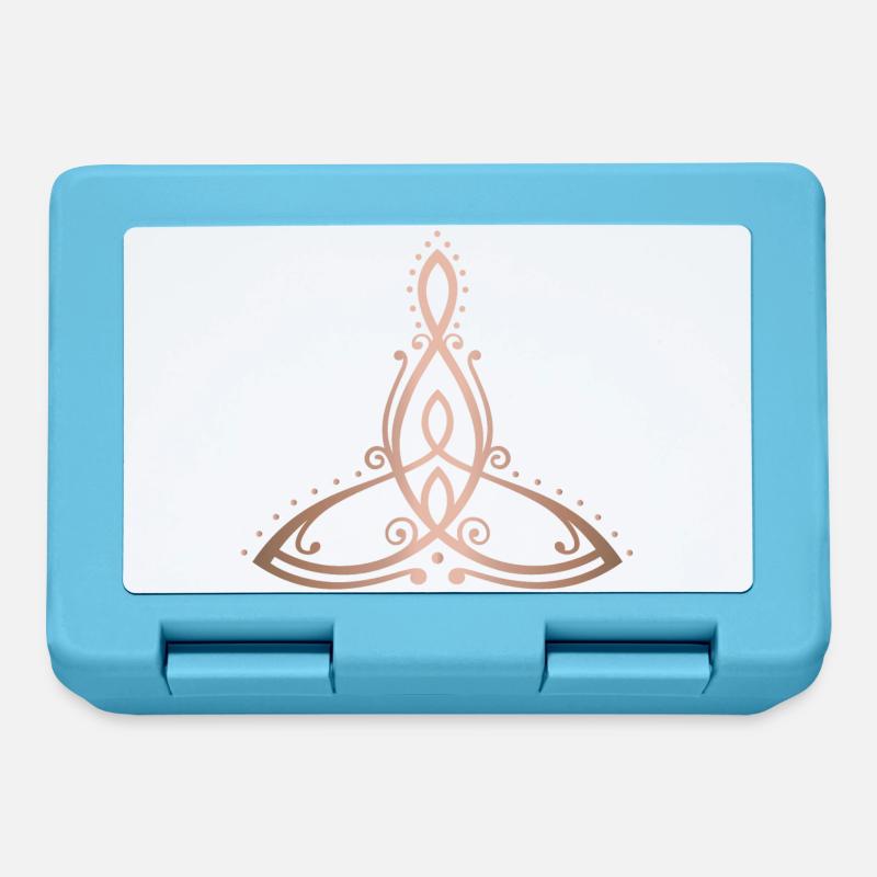 Symbole de la maternité celtique Mère avec deux enfants - Boîte à goûter - bleu saphir